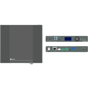 KRAMER KDS-17EN-SW2 – Switcher Encoder AVoIP 2x1 4K60 4:4:4 | Con Dante | Streaming por Ethernet Cobre y Óptico | Unicast y Multicast | Soporte USB, IR, RS-232 y CEC