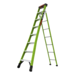Little Giant Ladder Systems KING-KOMBO2-8IAAC – Escalera Combinada 3 en 1 / Fibra de Vidrio / 2.44 m (8 ft) / Capacidad 170 kg (375 lb) / Almohadilla Giratoria / No Conductora