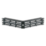 PANDUIT NKPPA48FMY – Panel de Parcheo Modular Keystone / 48 Puertos / Angulado / 2UR / Acero Inoxidable / 19.00' (482.6 mm) Ancho