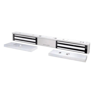 ENFORCER SECOLARM E941DA600PQ – Chapa Magnética Doble / 600 lb (272 kg) por Puerta / 12/24 VDC Seleccionable / LED Bicolor / UL / Libre de Magnetismo Residual