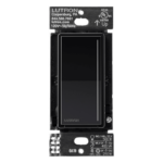 LUTRON ELECTRONICS RRSTPRONBL – Atenuador táctil / 250W LED-CFL / 500W INC-HAL-ELV / 400VA MLV / FASS para cambio seguro de foco / RadioRA 3 / negro brillante
