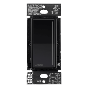 LUTRON ELECTRONICS RRSTPRONBL – Atenuador táctil / 250W LED-CFL / 500W INC-HAL-ELV / 400VA MLV / FASS para cambio seguro de foco / RadioRA 3 / negro brillante
