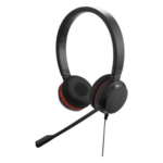 JABRA EVOLVE20-DUO-MS-USB-C/A – Headset Profesional / Cancelación de Ruido Avanzada / USB-A y USB-C / Certificación Microsoft Teams / Bocinas 28 mm / Plug-and-Play UC