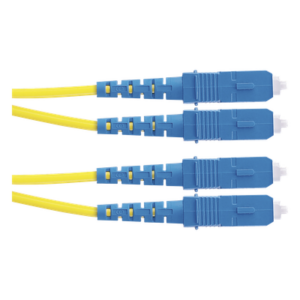 PANDUIT F923RSNSNSNM005 – Jumper de Fibra Óptica Monomodo / OS2 9/125 / SC-SC Duplex / OFNR Riser / LSZH / 5 m (16.40 pies) / Amarillo