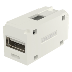 PANDUIT CMUSBAAIW – Módulo Acoplador / USB 2.0 / Hembra a Hembra / Tipo Mini-Com / Blanco Mate / 1 Espacio
