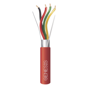 GENESIS 4403-5504 – Cable Riser para Sistemas de Detección de Incendio / 4x18 AWG / Blindado / FPLR / 152 m (500 ft) / Rojo