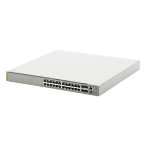 ALLIED TELESIS AT-GS980MX/28PSM-10 – Switch L3 Apilable / 20x 1G PoE+ / 4x MultiGigabit 2.5G/5G PoE+ / 4x SFP+ 10G / 370W PoE / Stack 4 Unidades