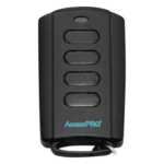 ACCESSPRO XB-T18-BC – Control Remoto con Clip para Visera / 433.92 MHz / 4 Botones / -10°C a 50°C / Batería 12V Incluida