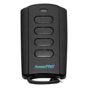ACCESSPRO XB-T18-BC – Control Remoto con Clip para Visera / 433.92 MHz / 4 Botones / -10°C a 50°C / Batería 12V Incluida