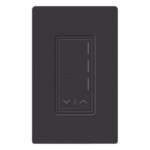 LUTRON RADIORA 3 RRSTHN3RLMN – Botonera de Pared Inteligente / 3 Botones de Escena / Barra Subir-Bajar / Retroiluminada / RF Clear Connect Type X / 120-277 V / Acabado Midnight