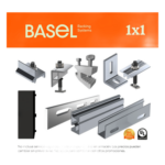 BASEL KITBASEL1X1 – Sistema de Montaje Fotovoltaico / Losa Plana / Una Fila / 645 W / 2.382x1.134 m (7.81x3.72 ft) / Viento 170 km/h / 10°