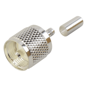RF INDUSTRIES,LTD RFU-505-ST – Conector UHF Macho / Anillo Plegable / RG-58/U / RG-142/U / 500 MHz