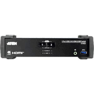 ATEN CS1822 – Conmutador KVMP / 2 Puertos HDMI / 4K DCI 60Hz / USB 3.1 Gen 1 5 Gbps / Audio Mixer / RS-232