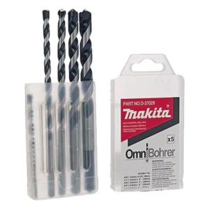 MAKITA D-37029 – Juego de Brocas para Concreto / 5 Piezas / 3/16 a 1/2 pulg / Punta Carburo de Tungsteno / 3.5 a 6 pulg (89 a 152 mm)