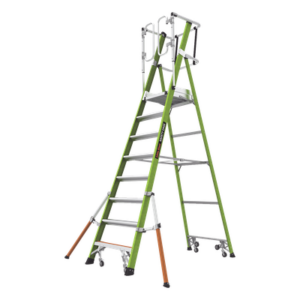 Little Giant Ladder Systems CAGE-FIX-8FT – Escalera Fija / Fibra de Vidrio / 8' (2.4m) / Jaula de Seguridad / 300 lbs