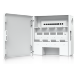 UBIQUITI EAH-8 – Concentrador de Acceso Empresarial / Control de 8 Puertas / 8 Puertos PoE / Respaldo de Batería 32-48 VCC / Carcasa de Acero y Policarbonato