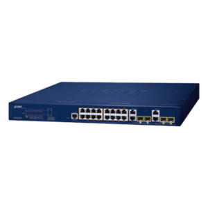 PLANET GS-4210-16P4C – Switch Administrable PoE+ / 16 Puertos Gigabit / 4 SFP / 240 W / Capa 2