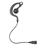 OTTO E1-QC2NC133 – Audífono de Gancho para Radio / Cables Reforzados con Kevlar / Conector 5 lbs / Compatible 1 y 2 Cables / PTT Optimizado