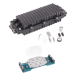 LINKEDPRO BY EPCOM LP-SCH96-2 – Caja de Distribución de Fibra Óptica Horizontal / 96 Empalmes / IP68 Exterior / 2 Puertos / Polipropileno UV