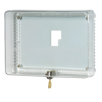 HONEYWELL HOME RESIDEO TG512A1009/U – Guarda Antimanipulación para Termostato / Policarbonato Transparente / Montaje Vertical u Horizontal / Cerradura con Llave / Tamaño Grande