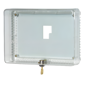 HONEYWELL HOME RESIDEO TG512A1009/U – Guarda Antimanipulación para Termostato / Policarbonato Transparente / Montaje Vertical u Horizontal / Cerradura con Llave / Tamaño Grande