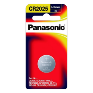 PANASONIC CR2025PM – Batería de Botón de Litio / 3 V / 150 mAh / Operación -40 °C a 60 °C / Alta Densidad Energética