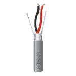 GENESIS 2214-5009 – Cable para Alarma / 2x18 AWG / Blindado / Riser / 152 m (500 ft) / Gris