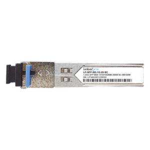 LINKEDPRO BY EPCOM LP-SFP-BD-1G-20-SC – Transceptor Óptico SFP Bidireccional / 1.25 Gbps / Monomodo 1310/1550 nm / Alcance 20 km (12.4 mi) / Conector SC/UPC Simplex / DDM / 2 Piezas