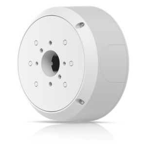 UBIQUITI UACC-CAMERA-JB-W – Caja de Conexiones Antimanipulación / Aluminio y Policarbonato / Montaje en Poste 1.5–2" (38–50 mm) / Salidas G3/4" / 470 g