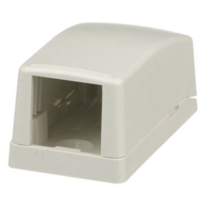 PANDUIT CBX1IW-A – Caja de Montaje en Superficie / 1 Puerto Mini-Com / 1.03 x 0.91 x 1.89 in / ABS / Blanco Mate