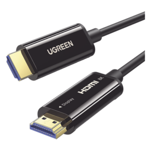 UGREEN 80406 – Cable HDMI por Fibra Óptica / 8K@60Hz / HDMI 2.1 / 48 Gbps / 10 m (32.81 ft) / Fibra 4 Núcleos + Cobre 7 Núcleos / HDR / eARC / Aleación Zinc