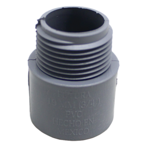 AMANCO-WAVIN ATC40-CON-34 – Conector Conduit Cédula 40 / 3/4" / PVC 12454 / UL 651 / Hermético Termoformado / Intemperie y Enterrado