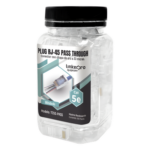LINKEDPRO BY EPCOM TC5S-PASS – Bote de Plugs Pass Through RJ45 / Cat5e Blindado / Chapado Oro 30 Micras / 24AWG / 100 Piezas