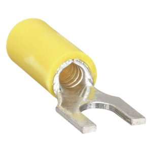 EPCOM POWERLINE RC1157-100 – Terminal Horquilla Aislada / 12-10 AWG / Amarillo / 25 piezas / Crimp / 24.3 x 13.4 x 6.8 mm