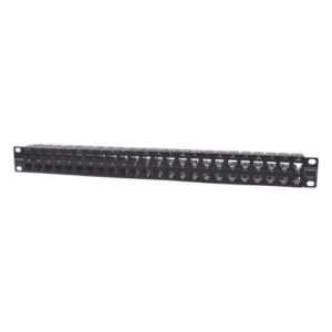 SIEMON Z6-PNL-U48K – Patch Panel UTP / 48 Puertos Cat 6 / Plano 1UR / 19" Rack / Acero Negro / 4.3 x 19 x 1.7 in
