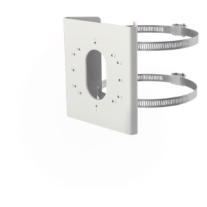 HIKVISION DS-1275ZJ-S-SUS – Montaje en Poste para Cámara IP / Acero Inoxidable / Compatible DS-2CD26 / Exterior / Blanco