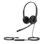 YEALINK UH34-DUAL-UC – Auriculares USB / Binaural / Cancelación de Ruido Pasiva / USB-A Plug-and-Play / Brazo Flexible 320° / Indicador de Ocupado