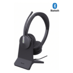YEALINK BH70-DUAL-WITH-STAND-TEAMS-USB-C/A – Diadema Inalámbrica / Dual / Bluetooth 5.3 / 50 m (164 ft) / Cancelación de Ruido IA / Certificada Microsoft Teams / Base de Carga
