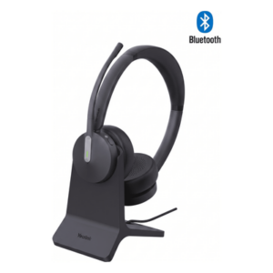 YEALINK BH70-DUAL-WITH-STAND-TEAMS-USB-C/A – Diadema Inalámbrica / Dual / Bluetooth 5.3 / 50 m (164 ft) / Cancelación de Ruido IA / Certificada Microsoft Teams / Base de Carga