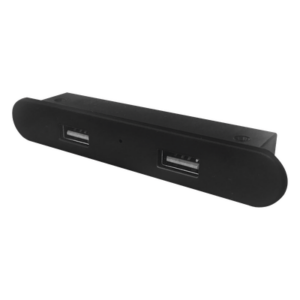 THORSMAN USB-MINI-ERB – Cargador USB Empotrable / 2 Puertos 5V 2A / Cable 1.5 m / 100-240V / 60°C / Negro