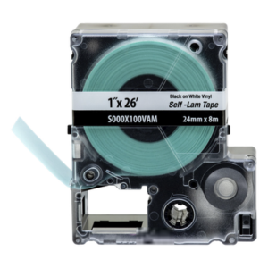 PANDUIT S000X100VAM – Casete de Etiquetas Autolaminadas / 24 mm Ancho / 8 m Largo / Cables 10-12 AWG / Vinilo Blanco / -40°C a 66°C