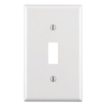 HUBBELL HUB-P1W – Placa para Interruptor de Palanca / Policarbonato Termoplástico / Blanco / 4.63 x 2.88 x 0.25 in / Vertical