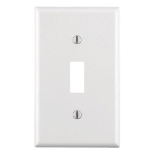 HUBBELL HUB-P1W – Placa para Interruptor de Palanca / Policarbonato Termoplástico / Blanco / 4.63 x 2.88 x 0.25 in / Vertical