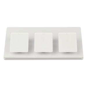 LUTRON CASETA WIRELESS LPED3WH – Pedestal de Mesa Triple / Base 117 mm (4.59 in) / Acabado Brillante Blanco / Sin Cableado / Compatible con Controles Pico