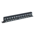 LINKEDPRO BY EPCOM LPCM-04 – Organizador de Cables Horizontal / 1U para Rack 19" / Capacidad 60 Cables Cat5 o 50 Cat6 / Cubierta Metálica / Ventilación 50%