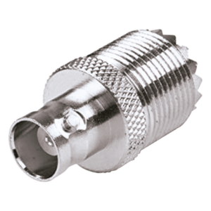 RF INDUSTRIES,LTD RFU-545 – Adaptador en Línea / UHF Hembra SO-239 a BNC Hembra / 50 Ohm / Níquel-Plateado / Delrin