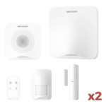HIKVISION AXHOME-KIT-GSM – Kit de Alarma Inalámbrica / 16 Zonas / Wi-Fi y GSM 3G/4G / Alcance 1,200 m (3,937 ft) / PIR 10 m (32.8 ft) 90° / Compatible Hik-Connect