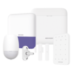 HIKVISION AXPRO-KIT-KEYPAD – Kit de Alarma Inalámbrico / 48 Zonas Programables / Wi-Fi 2.4 GHz y LAN / Frecuencia 433 MHz / Batería de Respaldo 35 h / 6 Componentes Incluidos