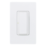 LUTRON ELECTRONICS RRD8SDVWH – Interruptor de Pared On/Off / Doble Voltaje 120/277 V / 8 A Iluminación / 2 Hilos Sin Neutro / RF 431-437 MHz / Unipolar o Multilocalización