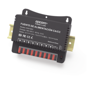 EPCOM POWERLINE NV-815-DC – Fuente de Poder / 8 Canales / 12/13.5/15 Vcc Ajustables / 8 A / 96 W / Montaje en Pared